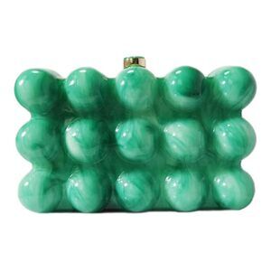 1327 Acrylic Bubble Bag Luxury Marble Clutch Evening Purses Glitter Handbag